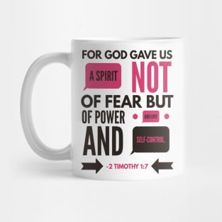 2 Timothy 1:7 Bible Verse Mug